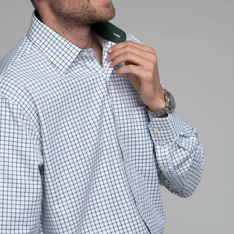 Schoffel Cambridge Check Shirt Dark Olive-1